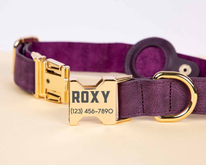 Scooby Leather Dog Collar With Air Tag Slot