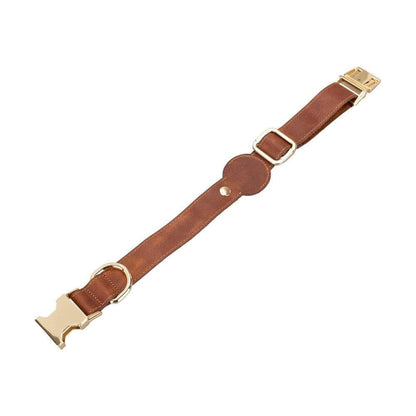  Apple AirTag UyuScooby Leather Dog Collar With Air Tag Slotmlu Yuva