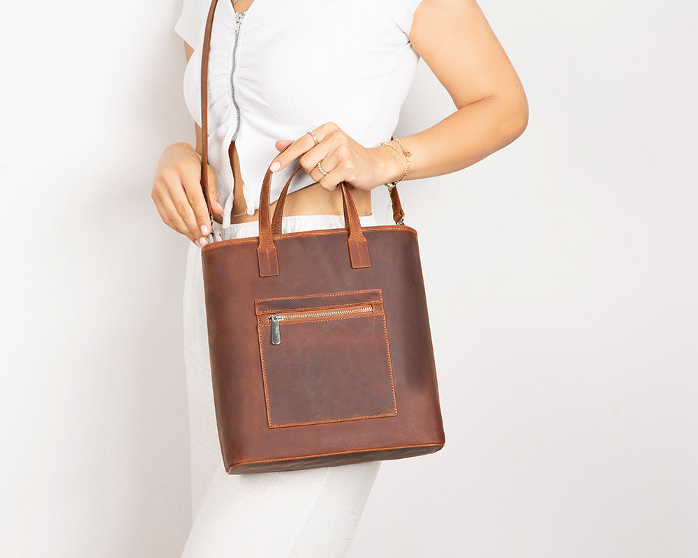 Seraya Genuine Leather Tote Bag
