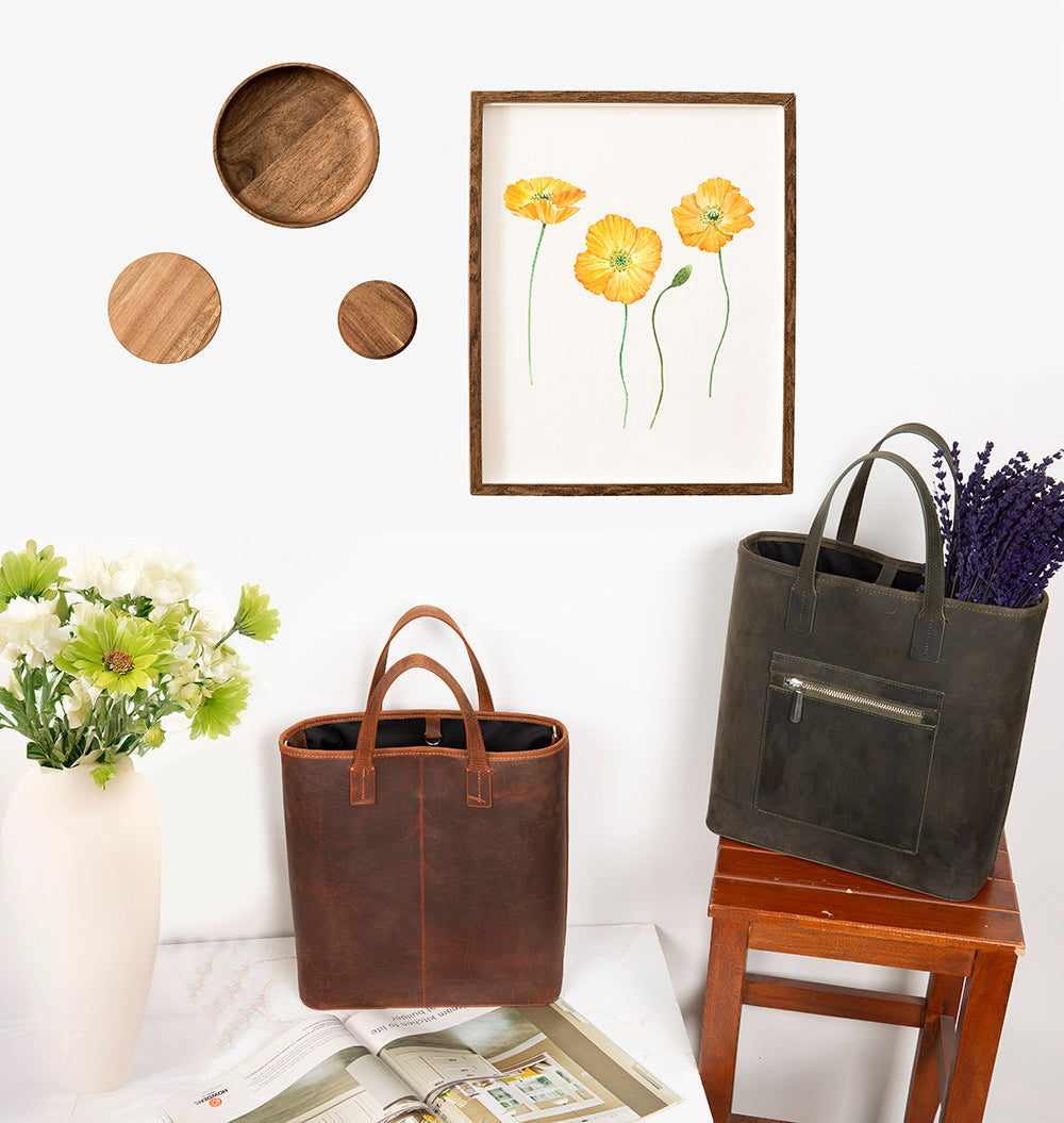 Seraya Genuine Leather Tote Bag