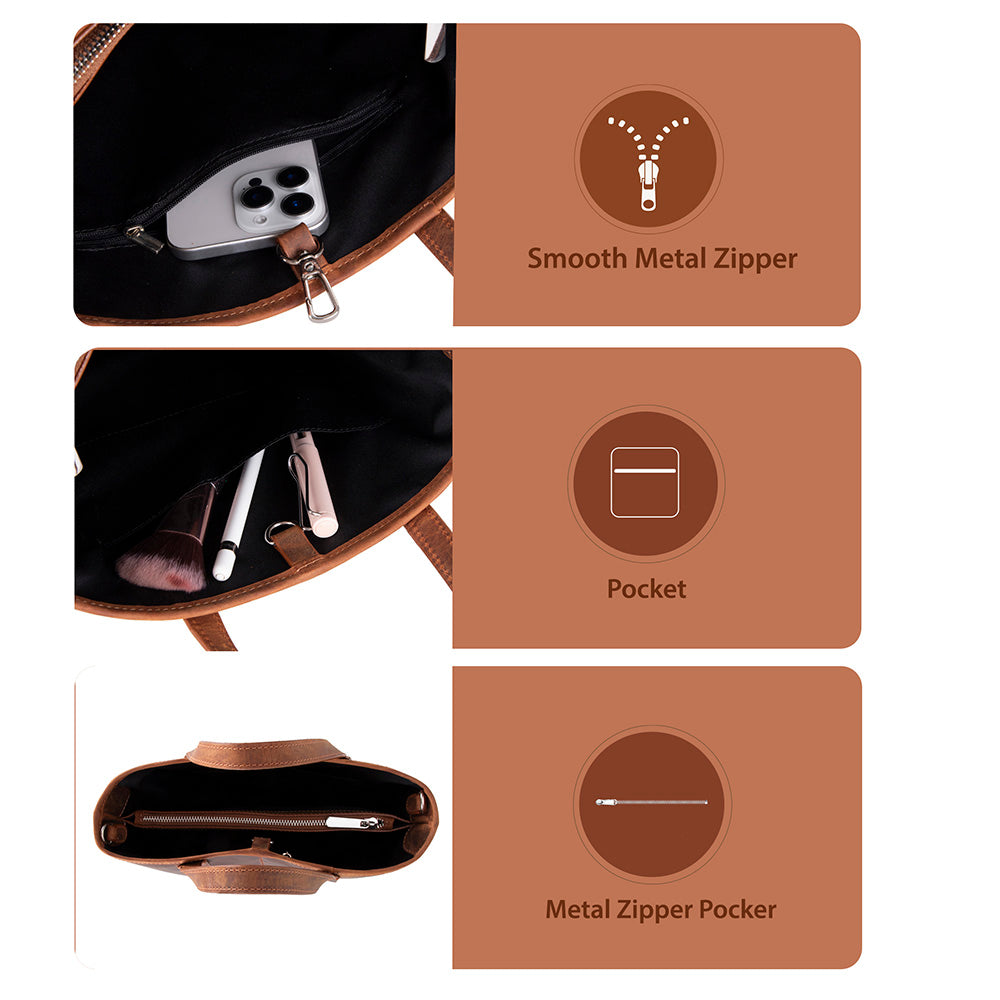 Seraya Genuine Leather Tote Bag