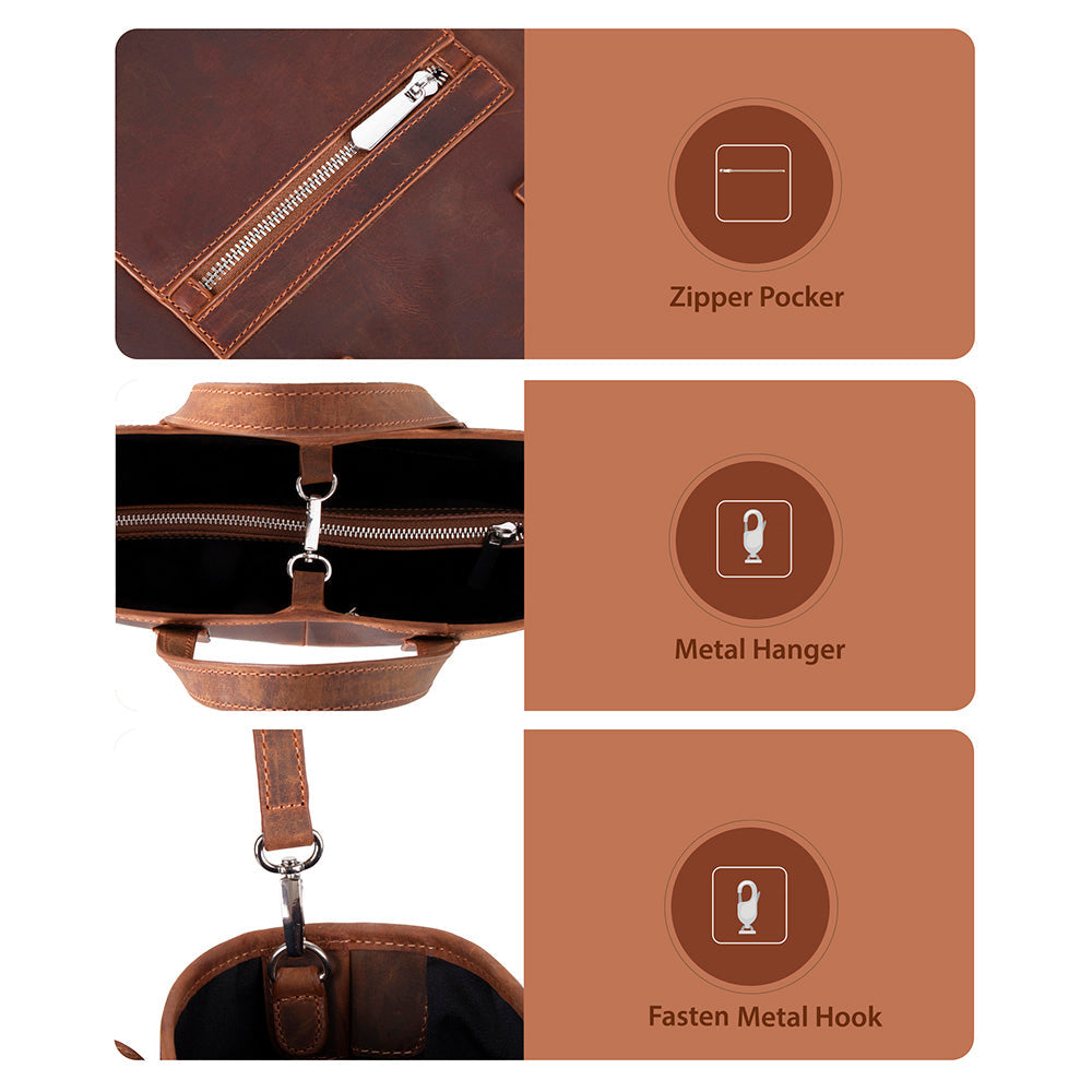 Seraya Genuine Leather Tote Bag