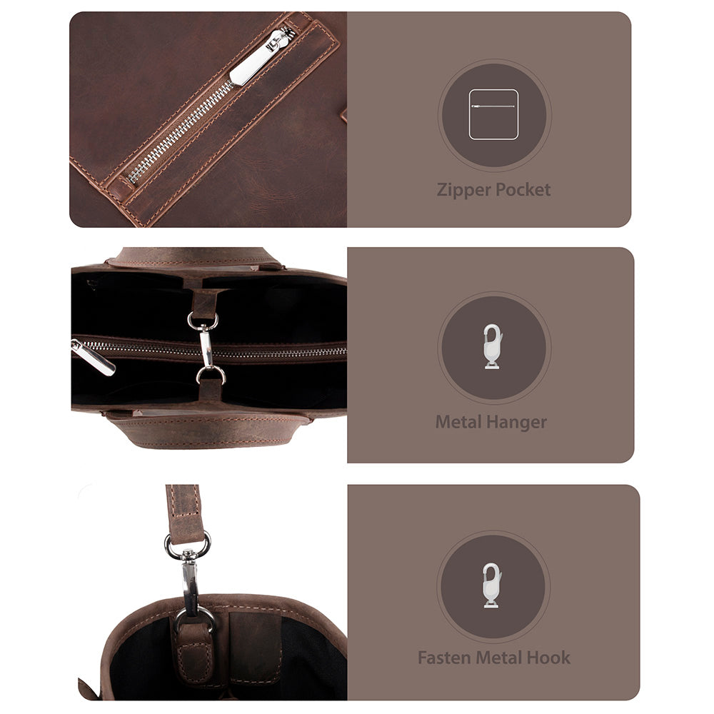 Seraya Genuine Leather Tote Bag