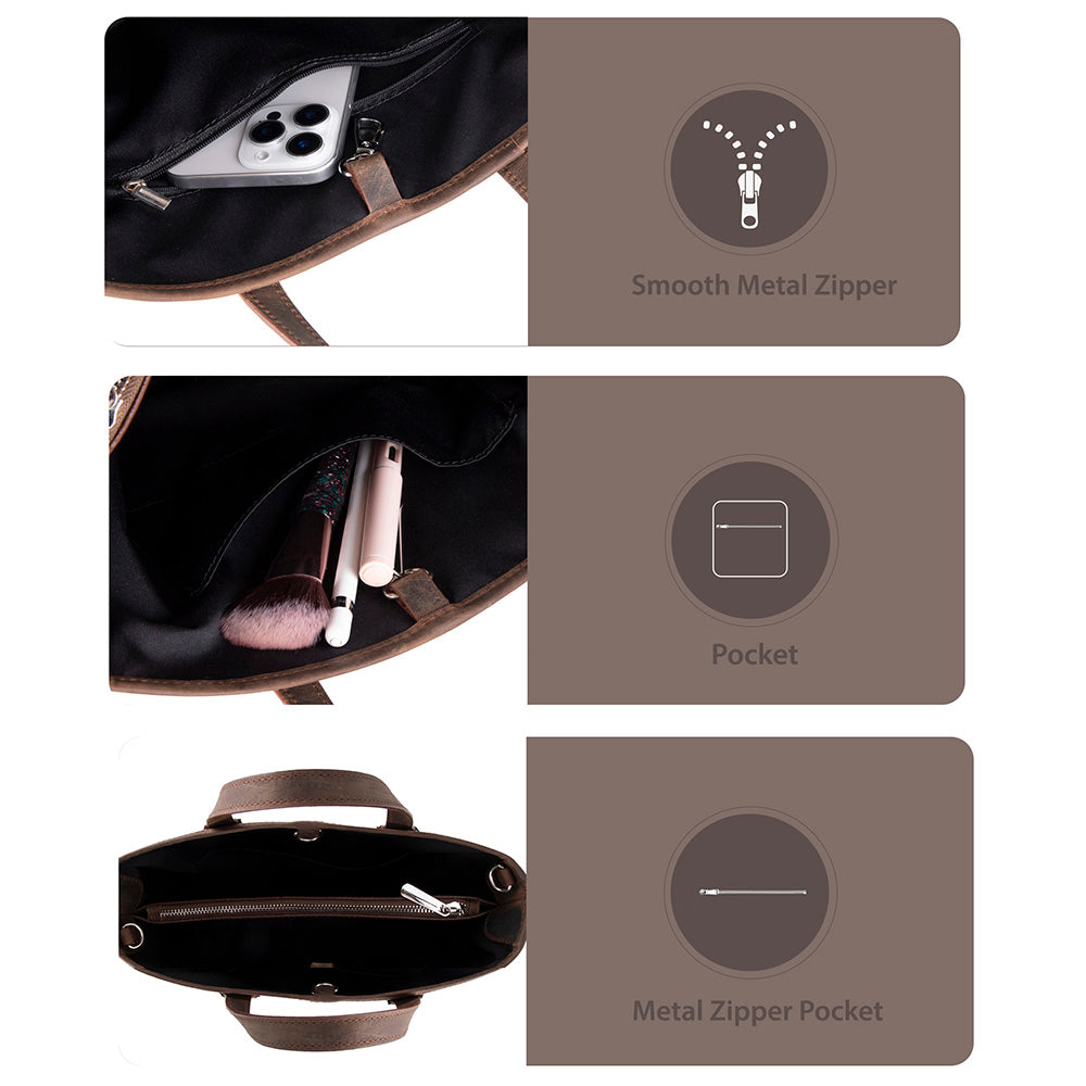 Seraya Genuine Leather Tote Bag