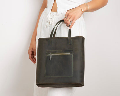 Seraya Genuine Leather Tote Bag