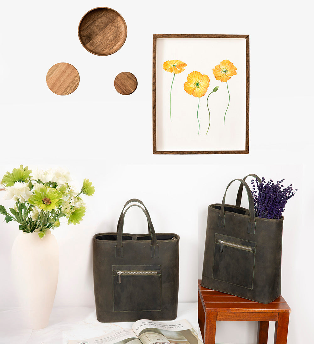 Seraya Genuine Leather Tote Bag