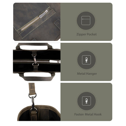 Seraya Genuine Leather Tote Bag