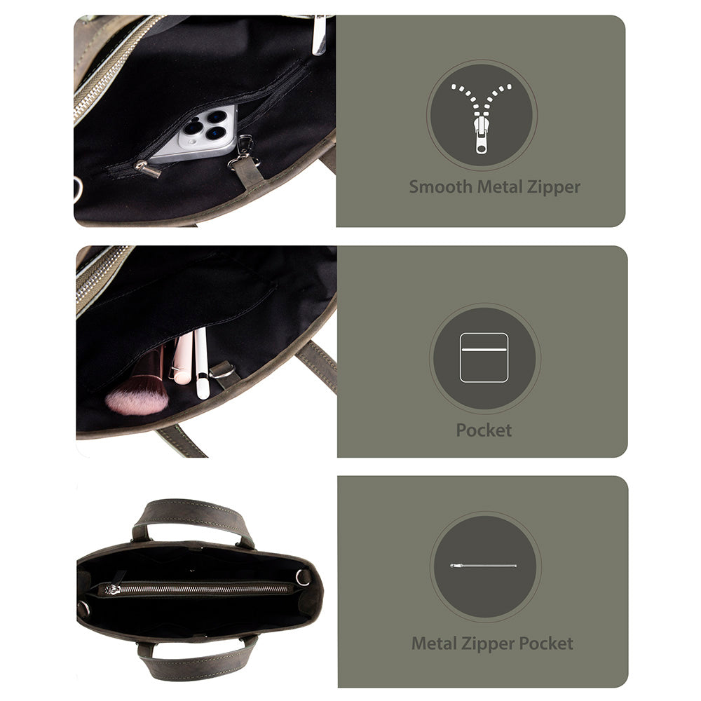 Seraya Genuine Leather Tote Bag