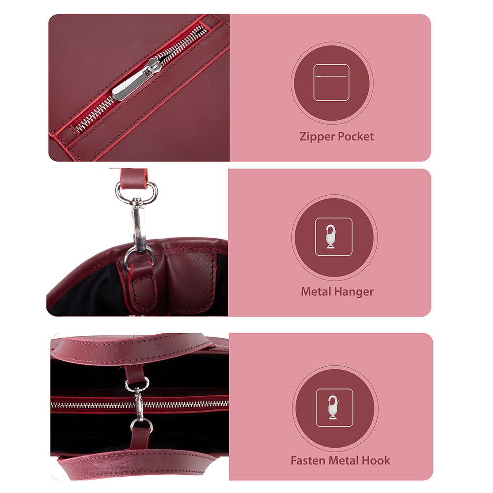 Seraya Genuine Leather Tote Bag