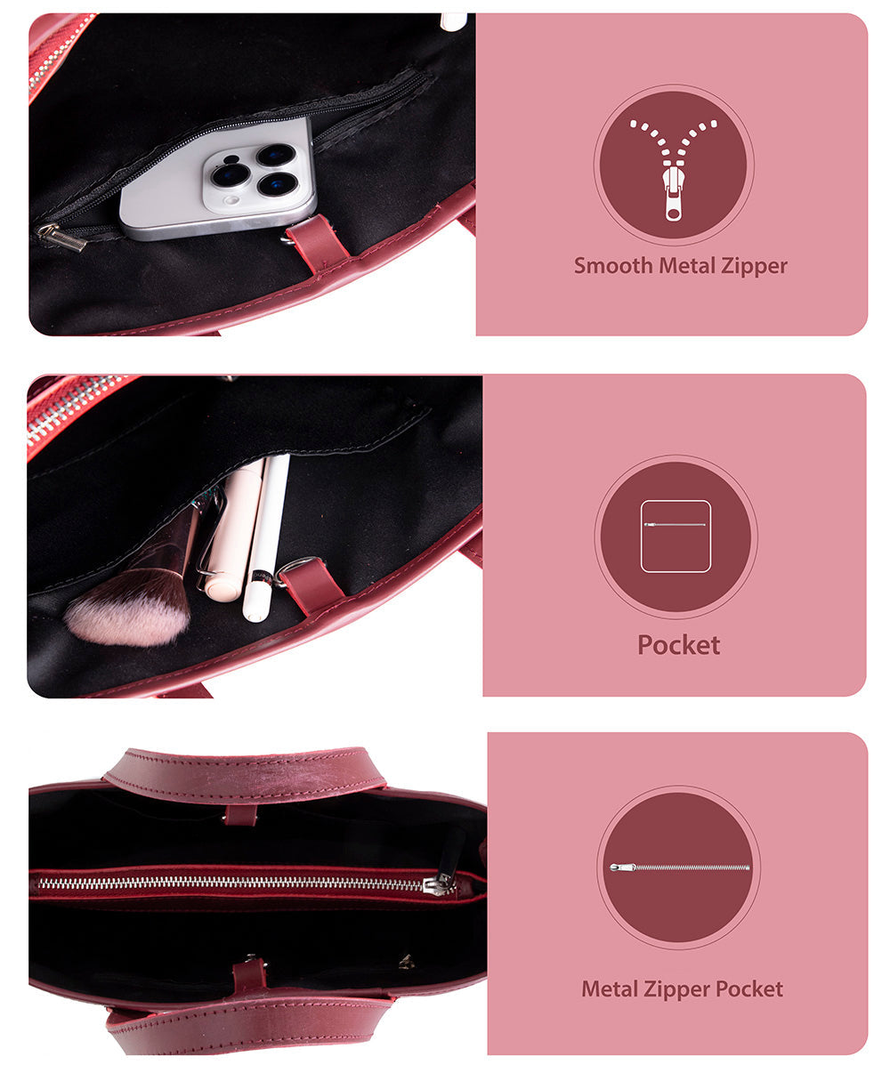 Seraya Genuine Leather Tote Bag