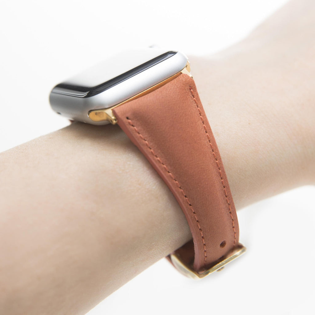 Leather Apple Watch Bands - Clasic Slim Style 