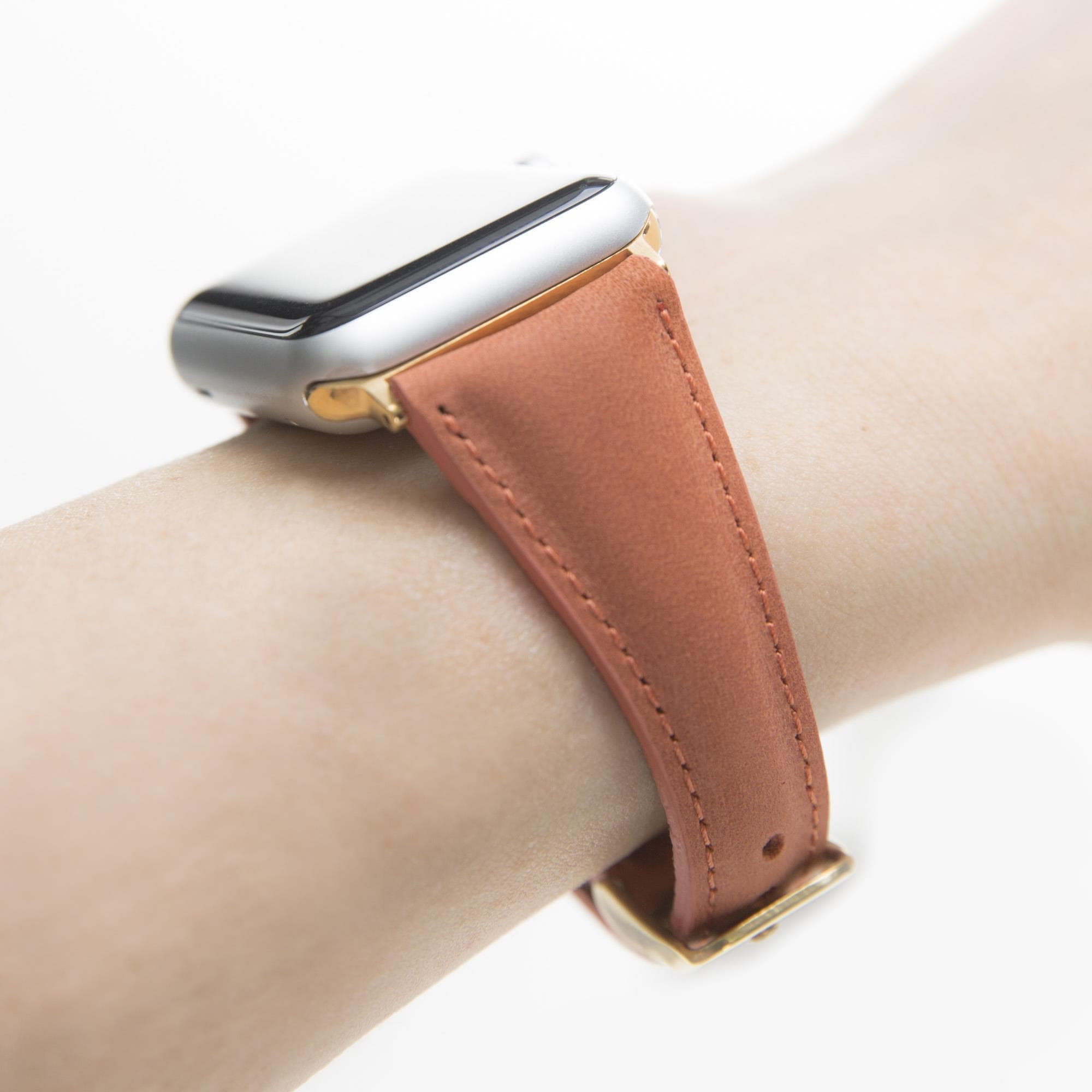 Leather Apple Watch Bands - Clasic Slim Style 