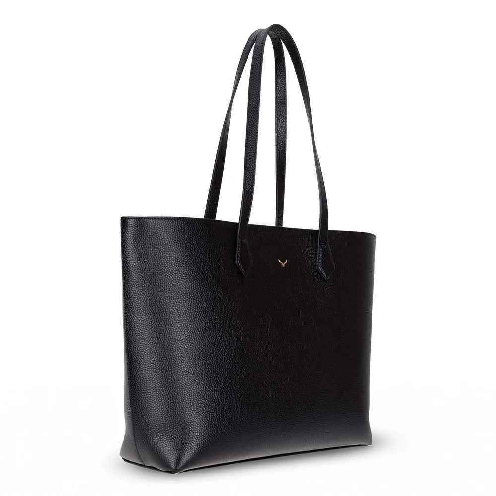 Solea Large Leather Shoulder Bag with Suede Lining