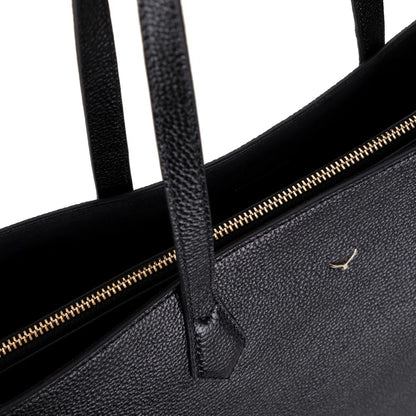 Solea Large Leather Shoulder Bag with Suede Lining