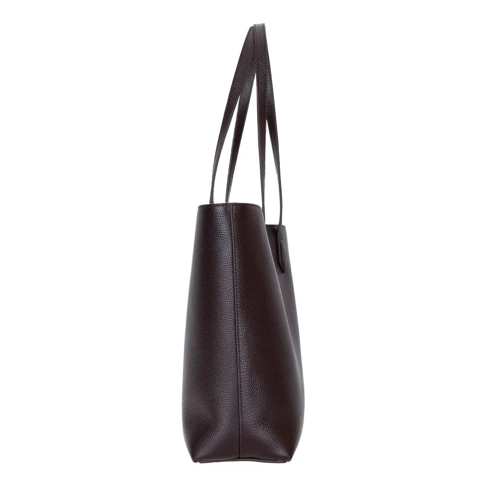 Solea Large Leather Shoulder Bag with Suede Lining