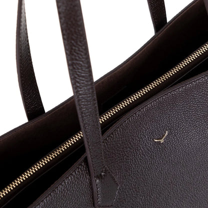 Solea Large Leather Shoulder Bag with Suede Lining
