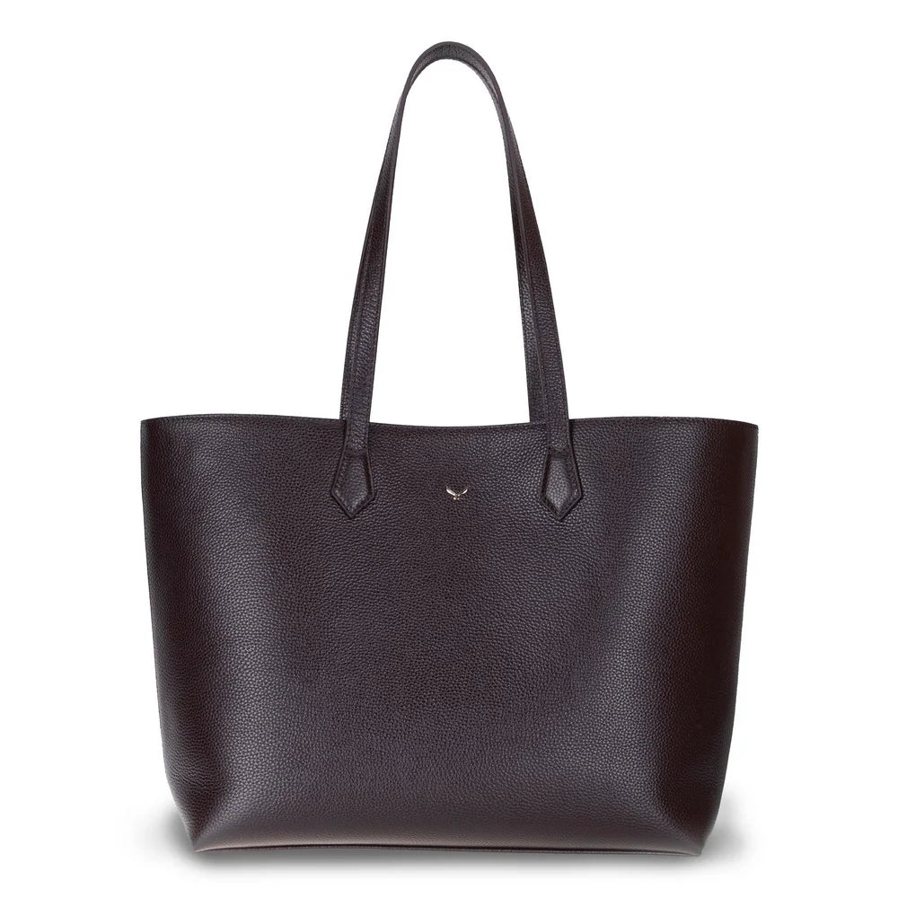 Solea Large Leather Shoulder Bag with Suede Lining