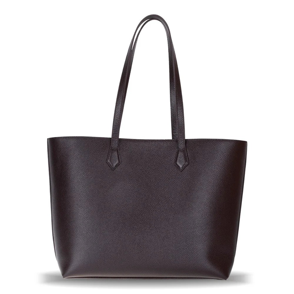 Solea Large Leather Shoulder Bag with Suede Lining
