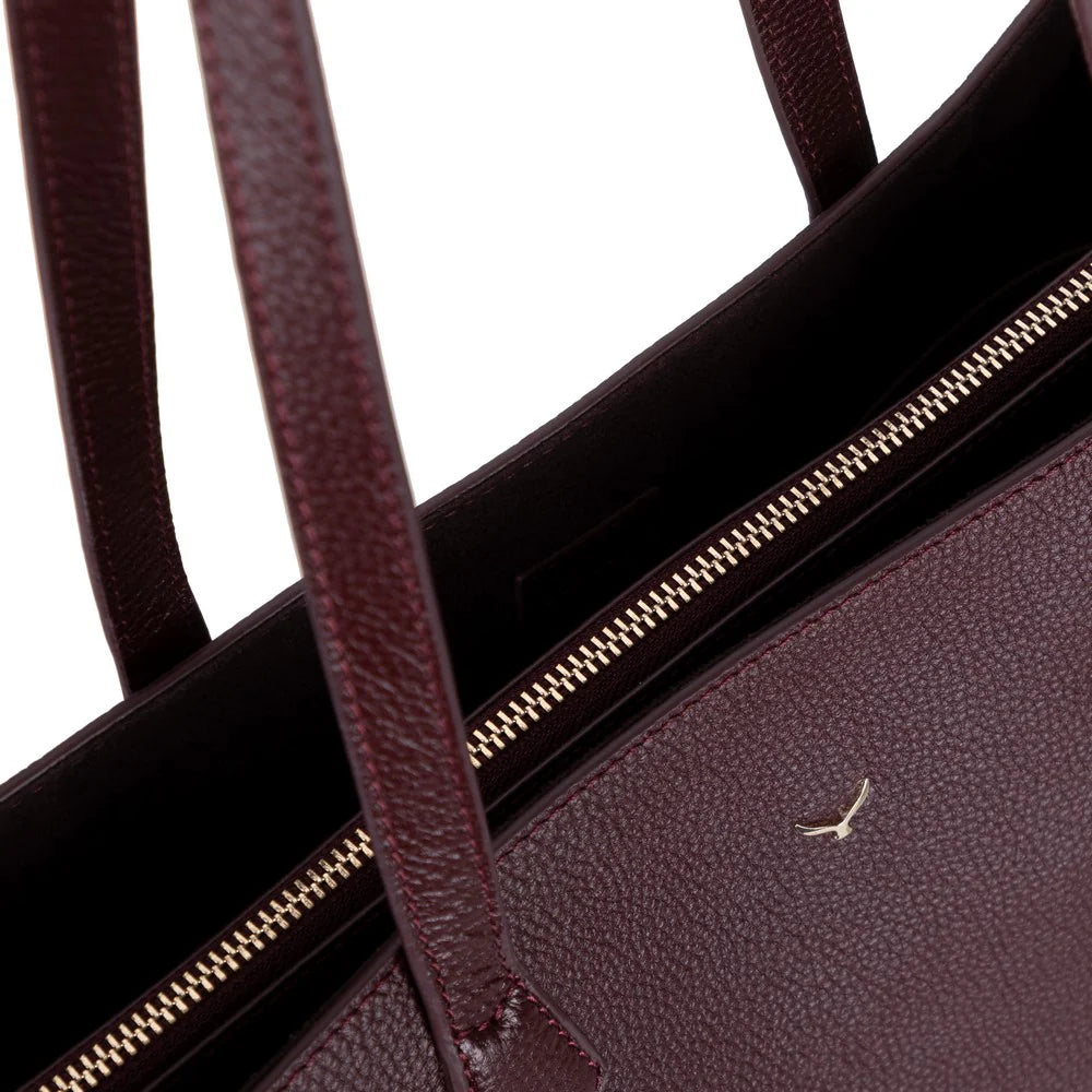 Solea Large Leather Shoulder Bag with Suede Lining