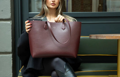 Solea Large Leather Shoulder Bag with Suede Lining