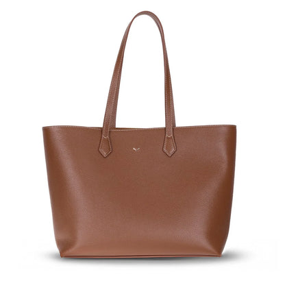 Solea Large Leather Shoulder Bag with Suede Lining