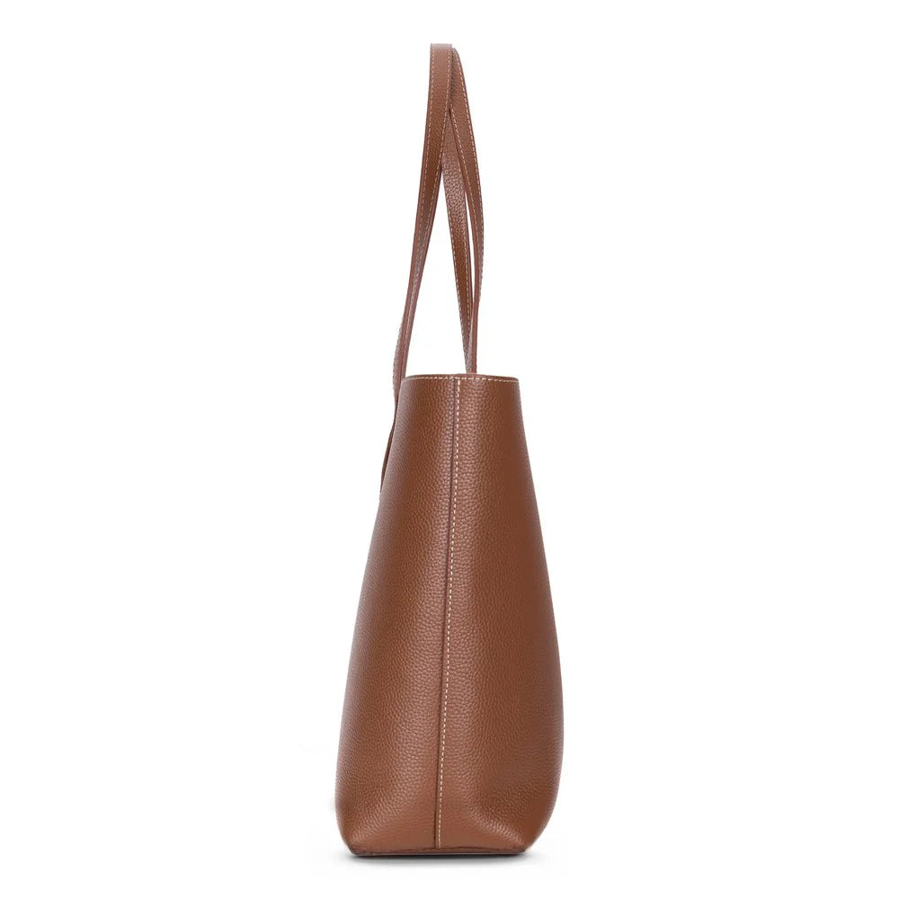 Solea Large Leather Shoulder Bag with Suede Lining