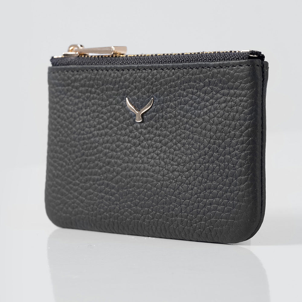 Unisex Leather Coin Purse With Zipper