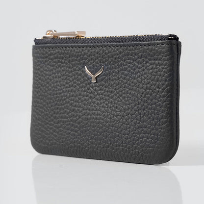 Unisex Leather Coin Purse With Zipper