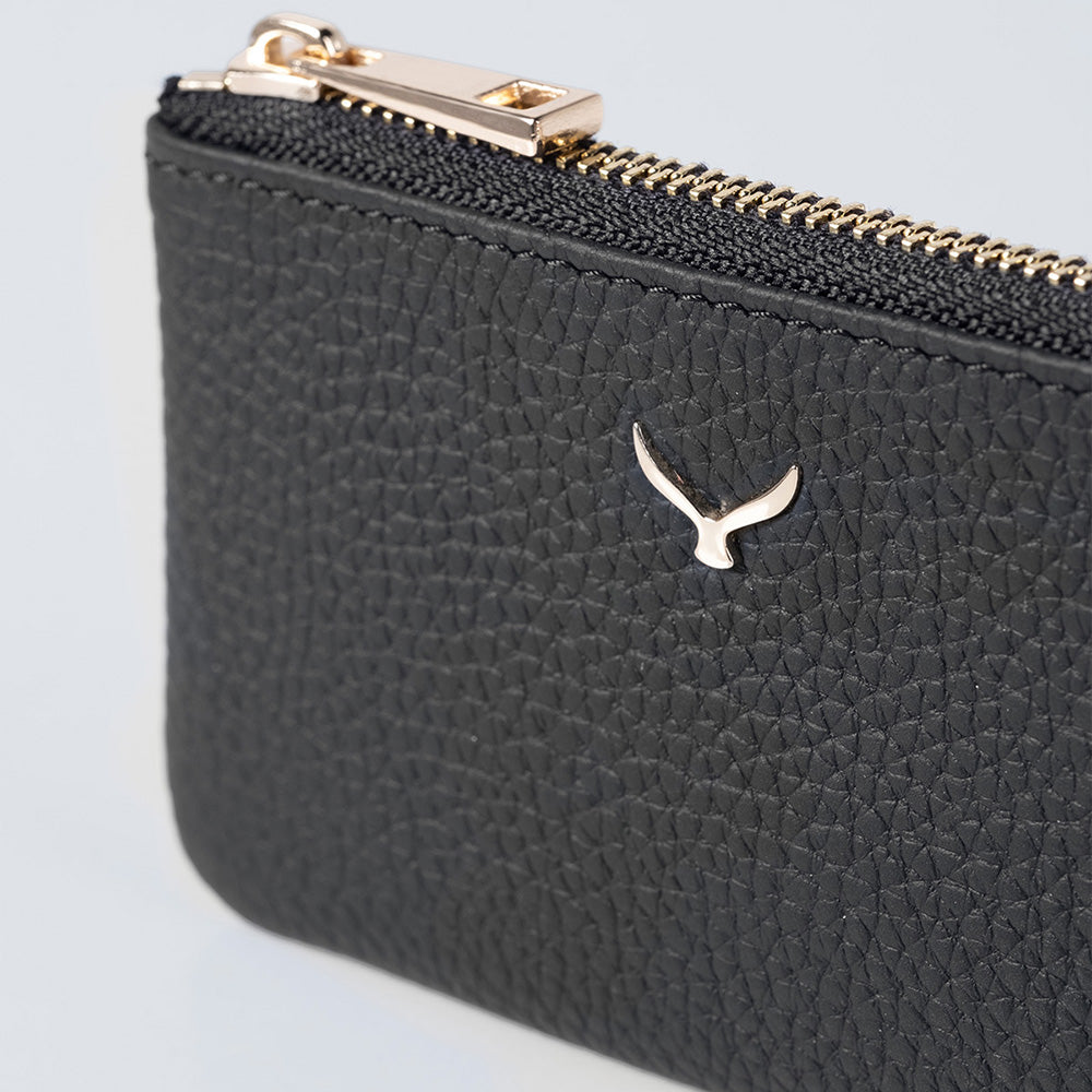 Unisex Leather Coin Purse With Zipper