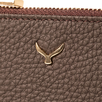 Unisex Leather Coin Purse With Zipper