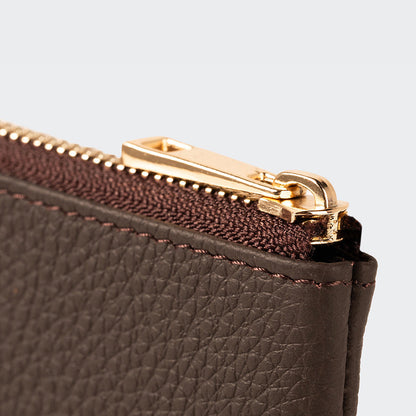 Unisex Leather Coin Purse With Zipper