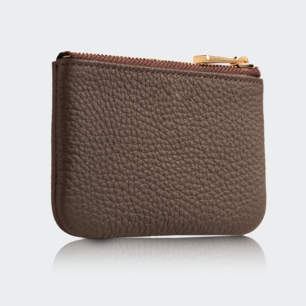 Unisex Leather Coin Purse With Zipper