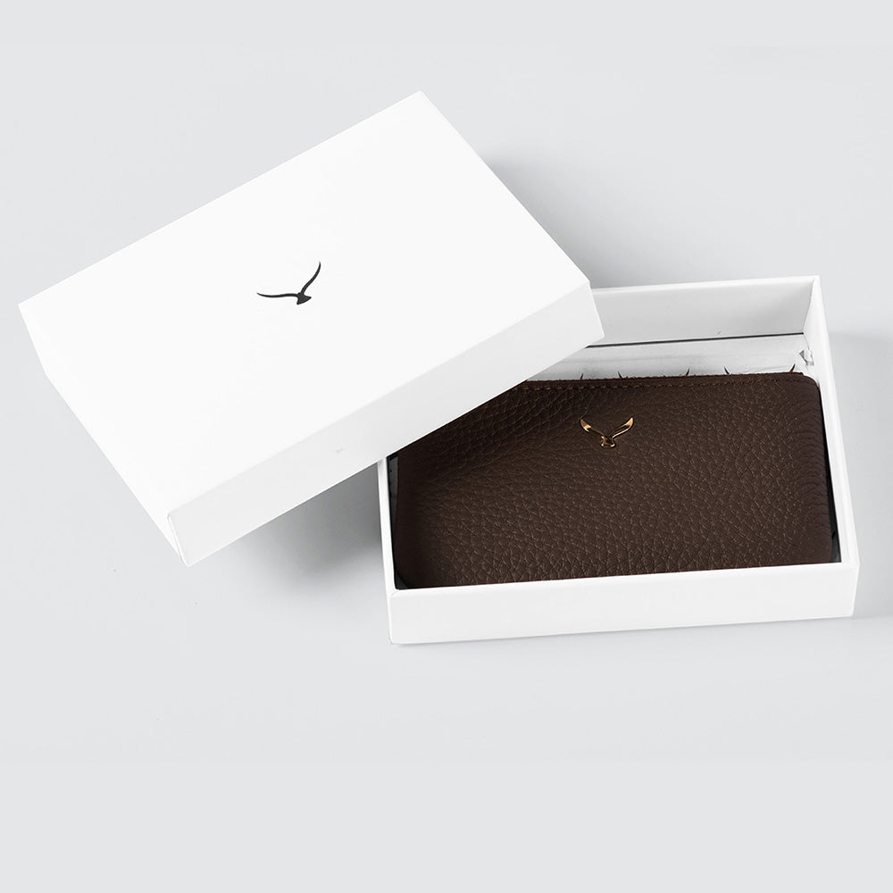 Unisex Leather Coin Purse With Zipper