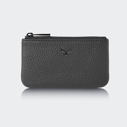 Unisex Leather Coin Purse With Zipper