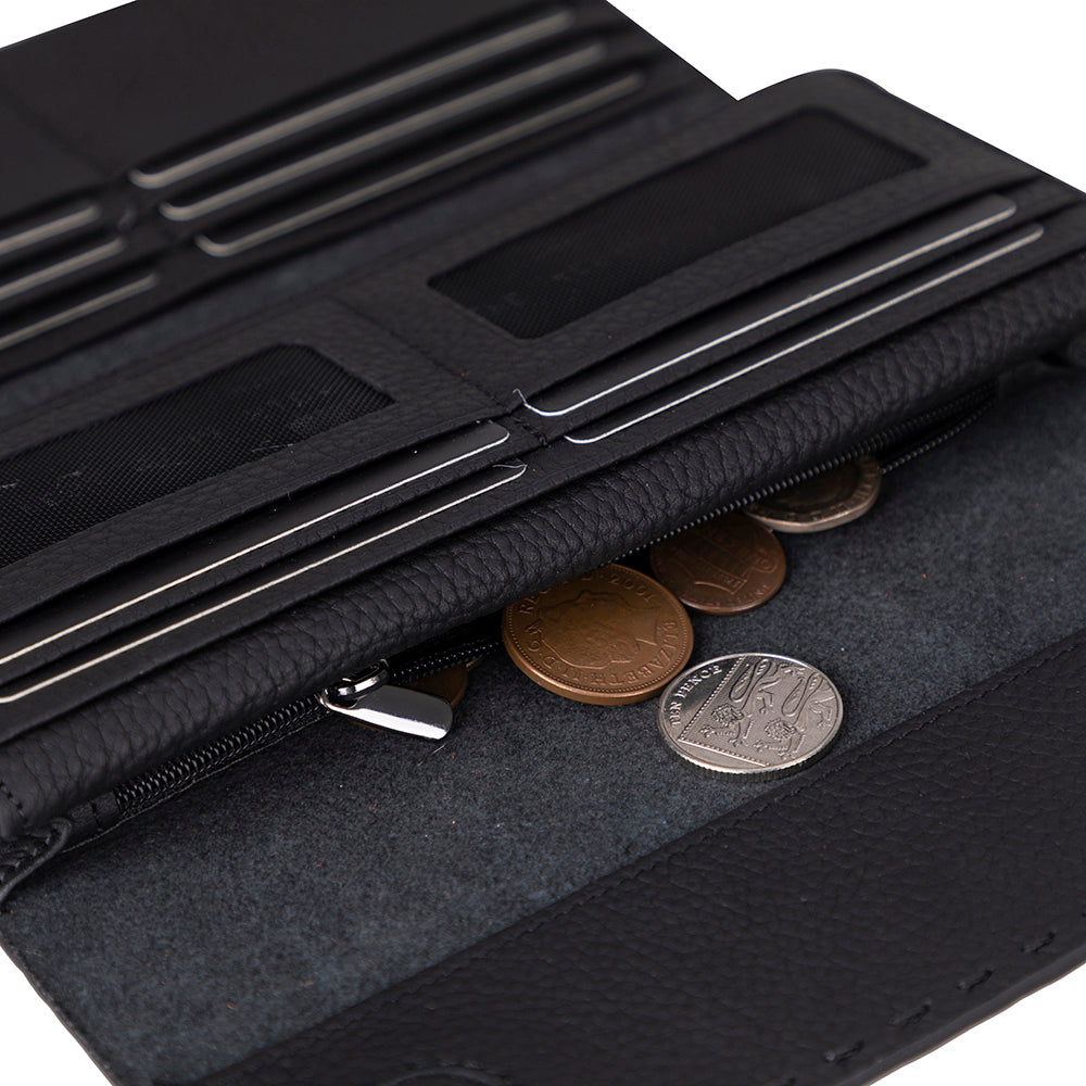 Valora Leather Women’s Wallet  - Phone Holder & Multi-Card Organizer