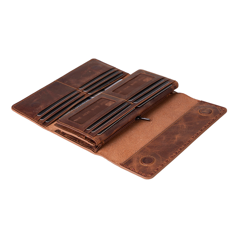 Valora Leather Women’s Wallet  - Phone Holder & Multi-Card Organizer