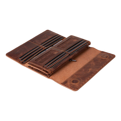 Valora Leather Women’s Wallet  - Phone Holder & Multi-Card Organizer