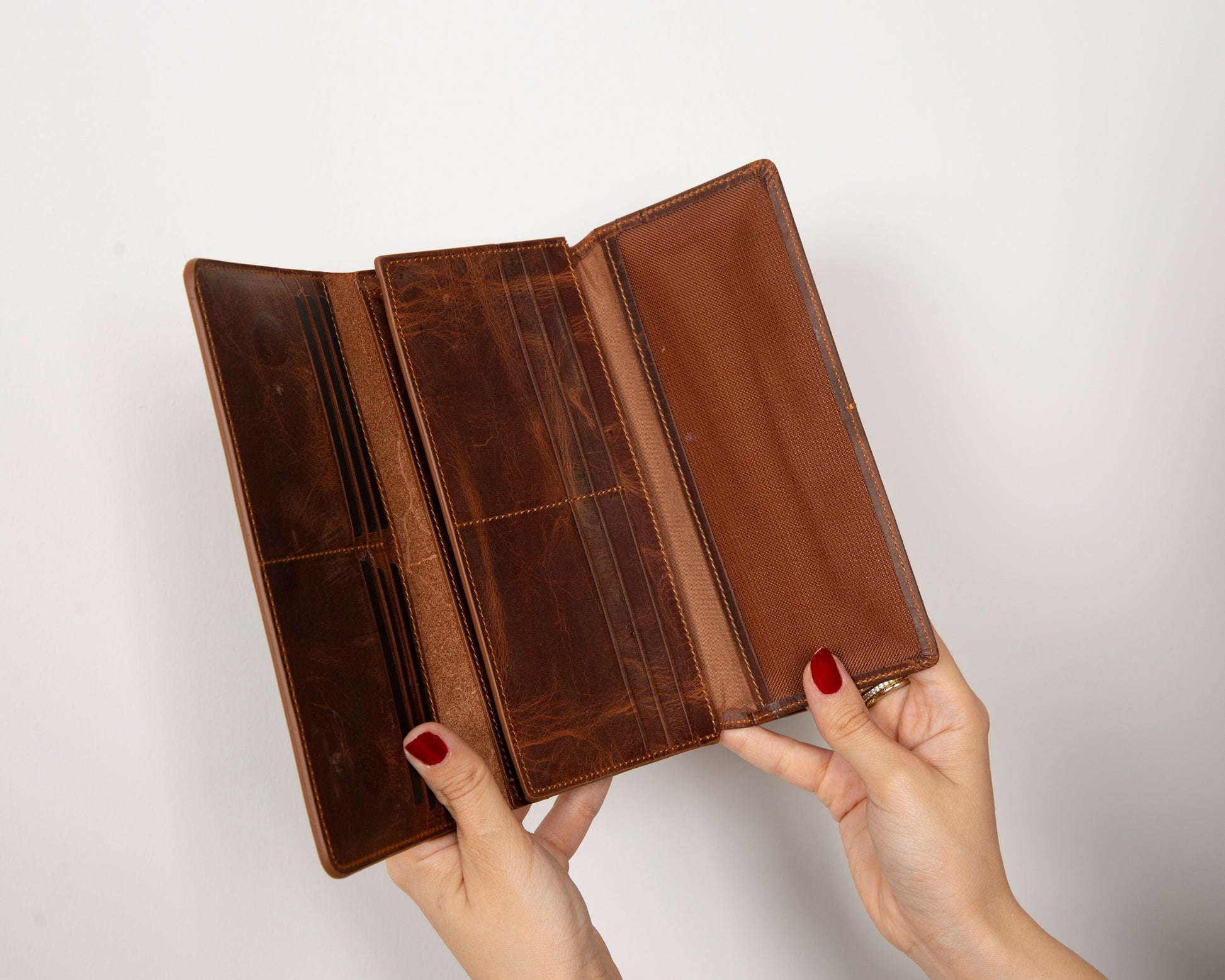 Valora Leather Women’s Wallet  - Phone Holder & Multi-Card Organizer