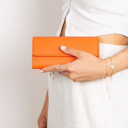 Valora Leather Women’s Wallet  - Phone Holder & Multi-Card Organizer