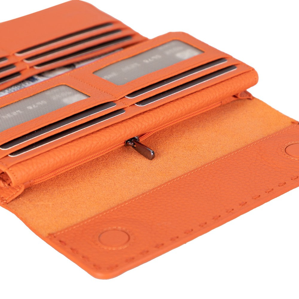 Valora Leather Women’s Wallet  - Phone Holder & Multi-Card Organizer