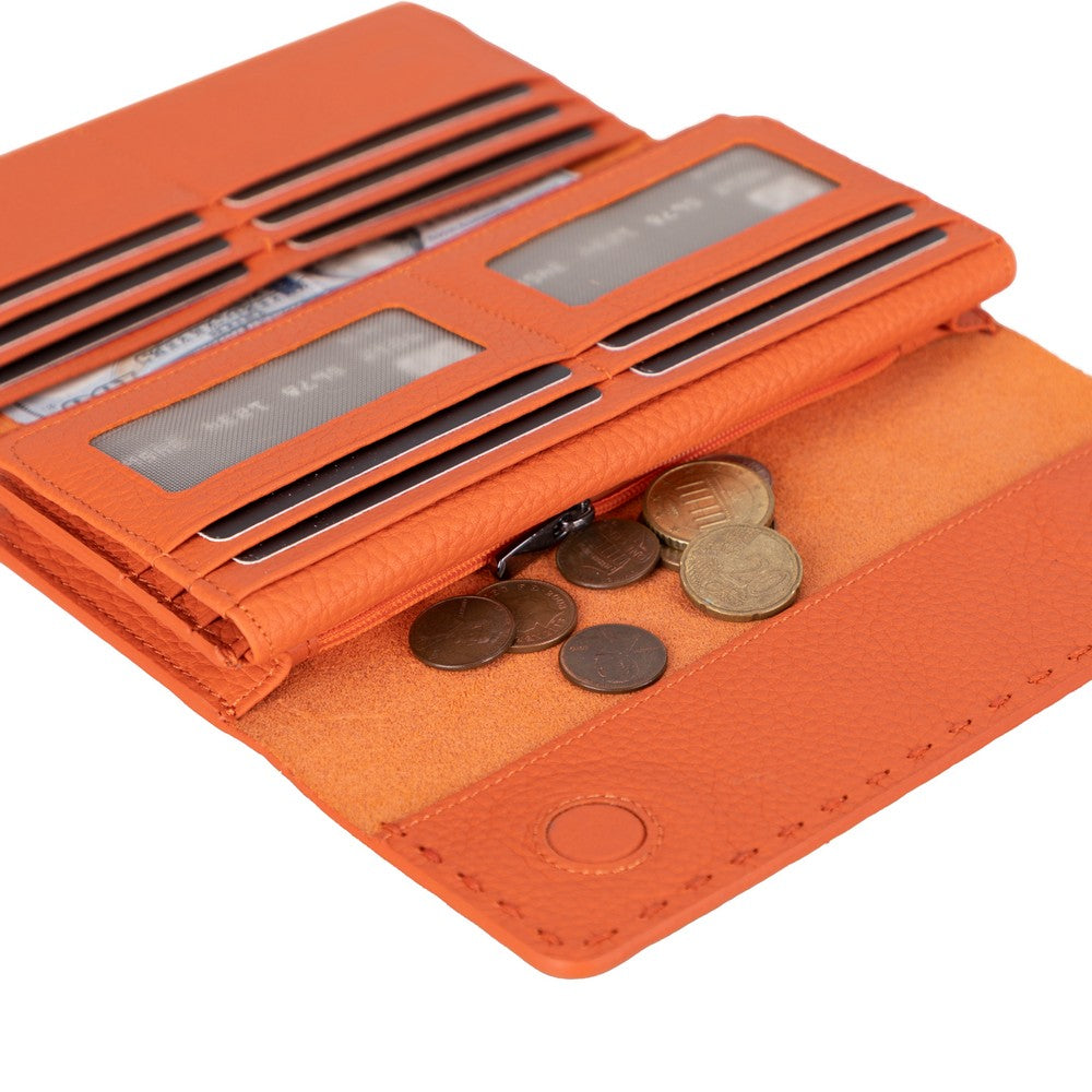 Valora Leather Women’s Wallet  - Phone Holder & Multi-Card Organizer