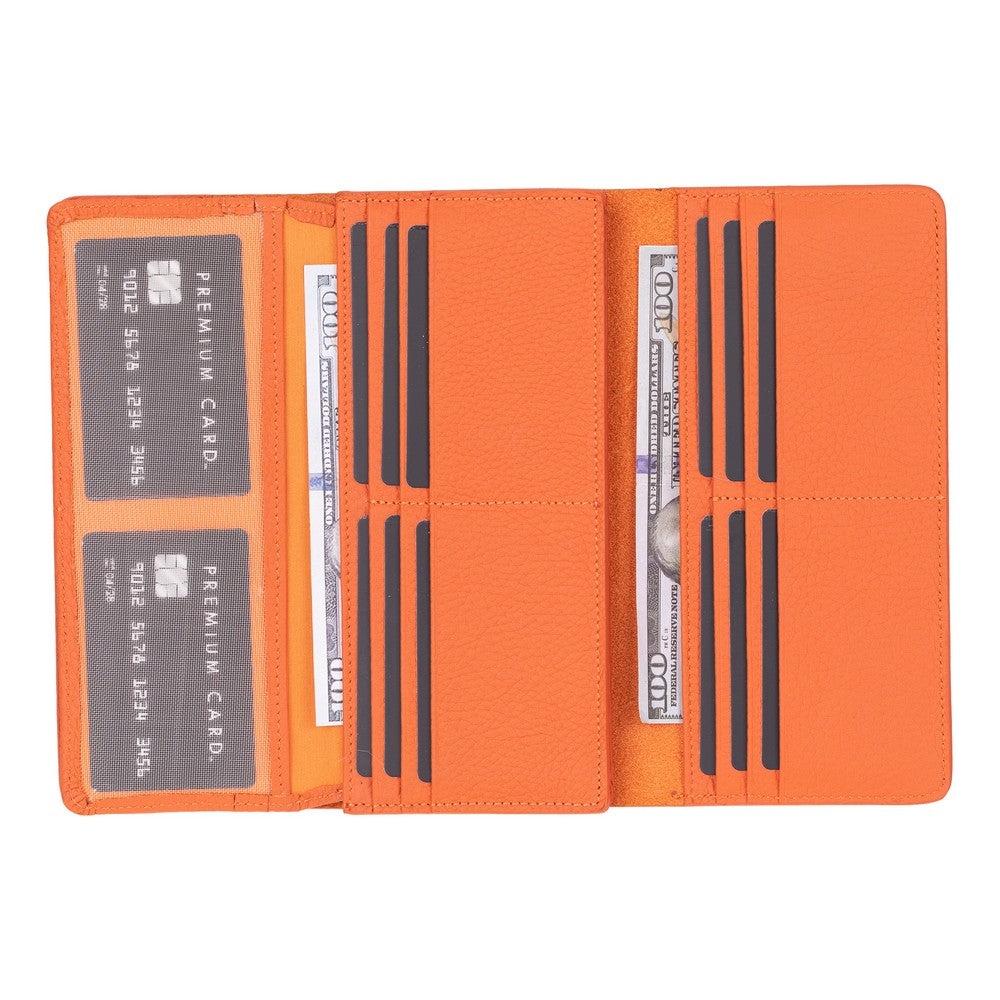 Valora Leather Women’s Wallet  - Phone Holder & Multi-Card Organizer