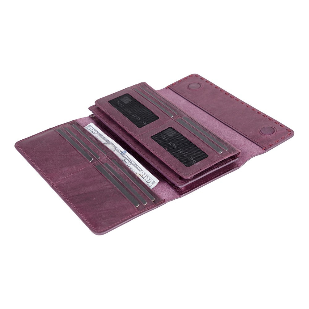 Valora Leather Women’s Wallet  - Phone Holder & Multi-Card Organizer