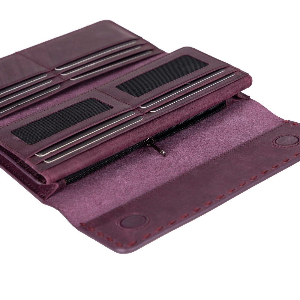 Valora Leather Women’s Wallet  - Phone Holder & Multi-Card Organizer