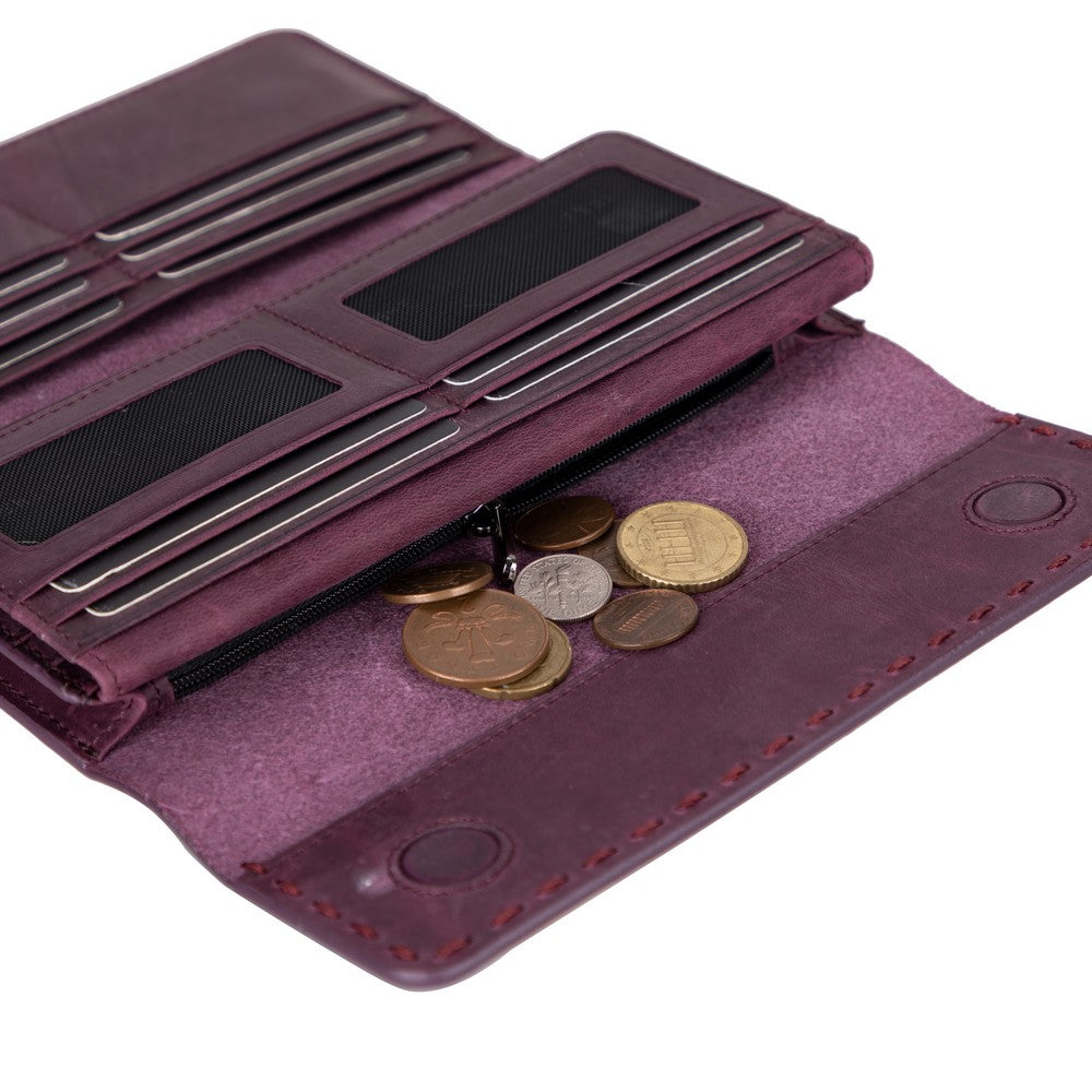 Valora Leather Women’s Wallet  - Phone Holder & Multi-Card Organizer