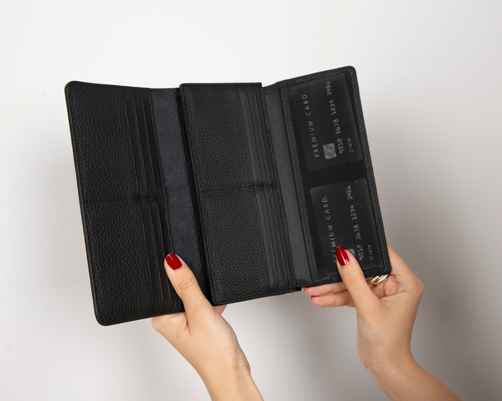 Valora Leather Women’s Wallet  - Phone Holder & Multi-Card Organizer