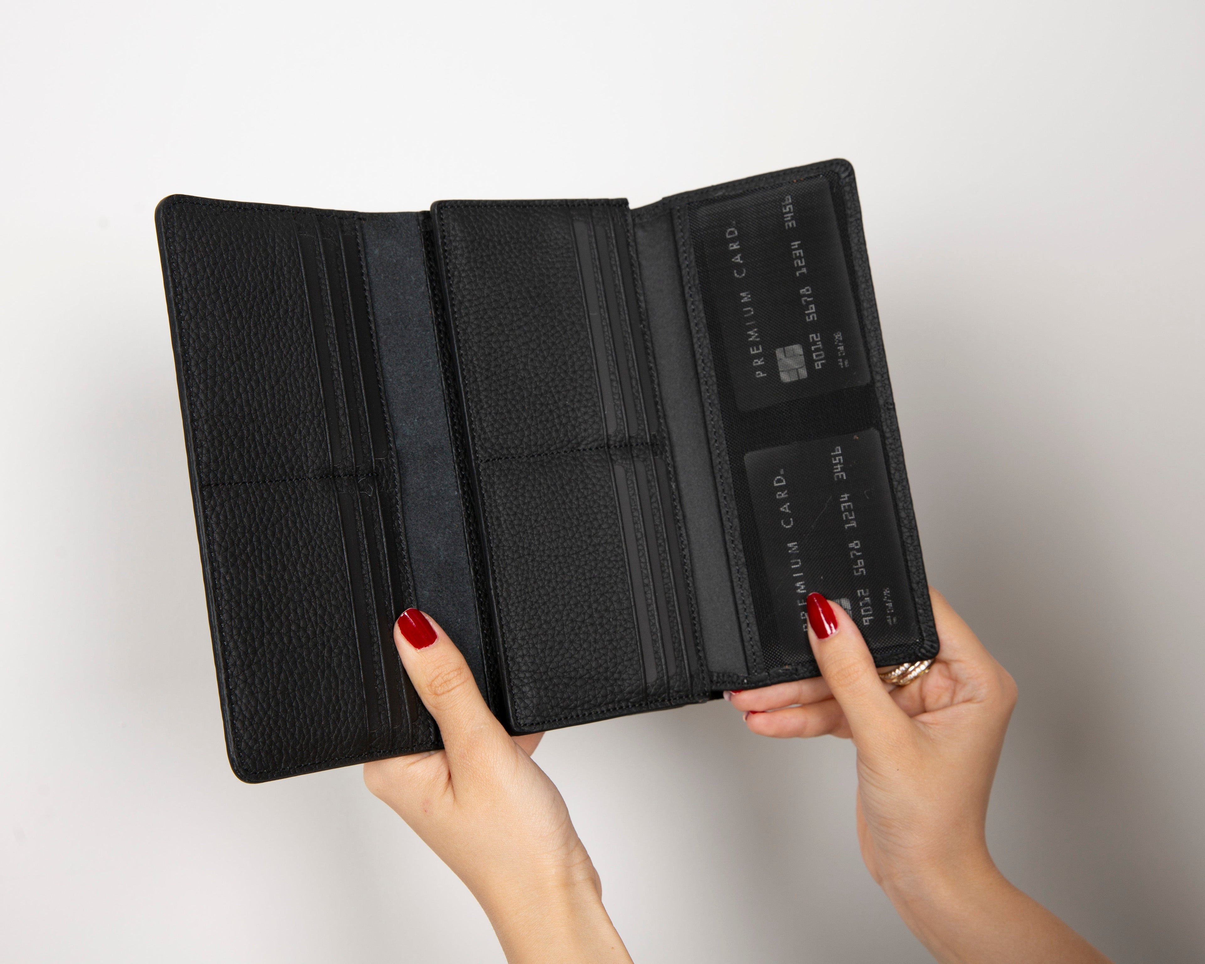 Valora Leather Women’s Wallet  - Phone Holder & Multi-Card Organizer