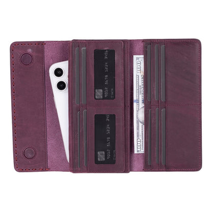 Valora Leather Women’s Wallet  - Phone Holder & Multi-Card Organizer