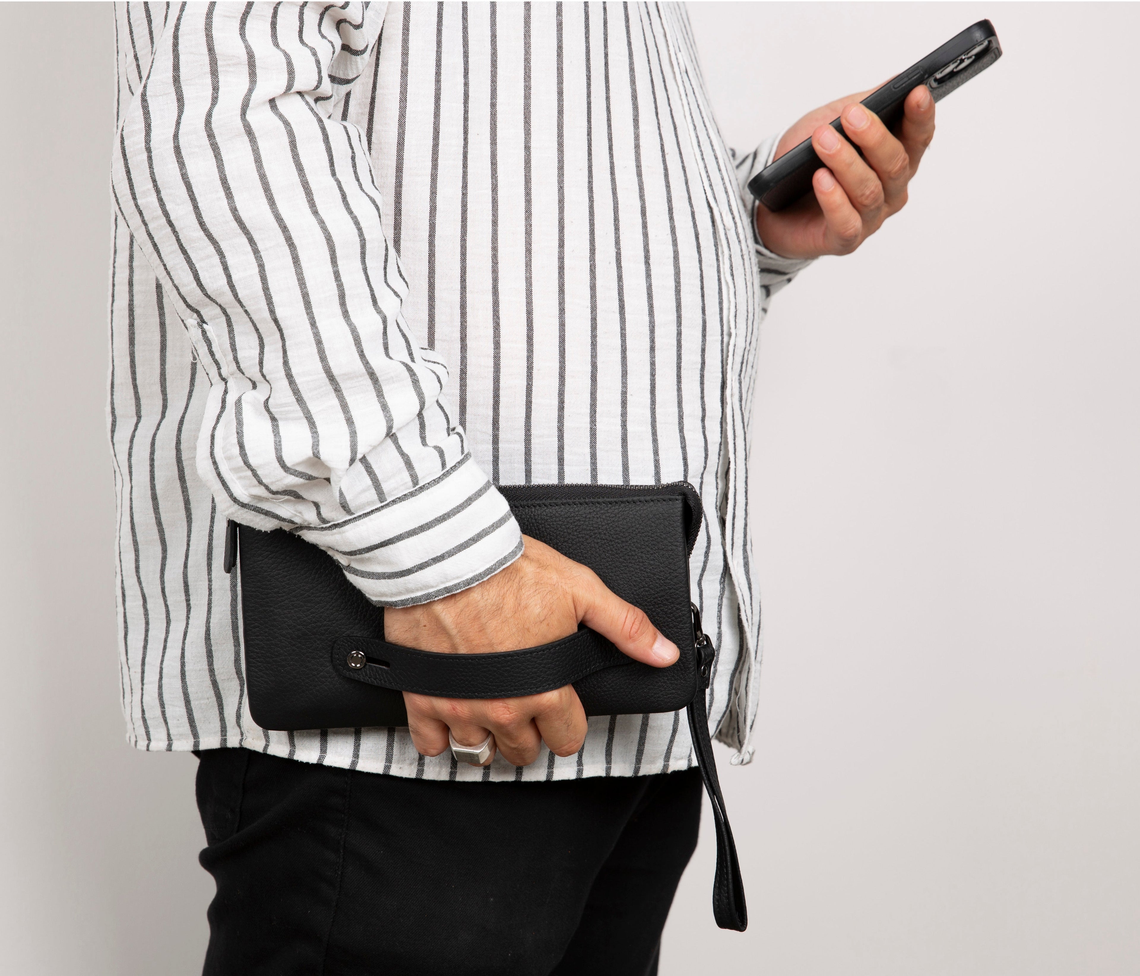 Verona Unisex Handcrafted Wristlet Leather Clutch Bag