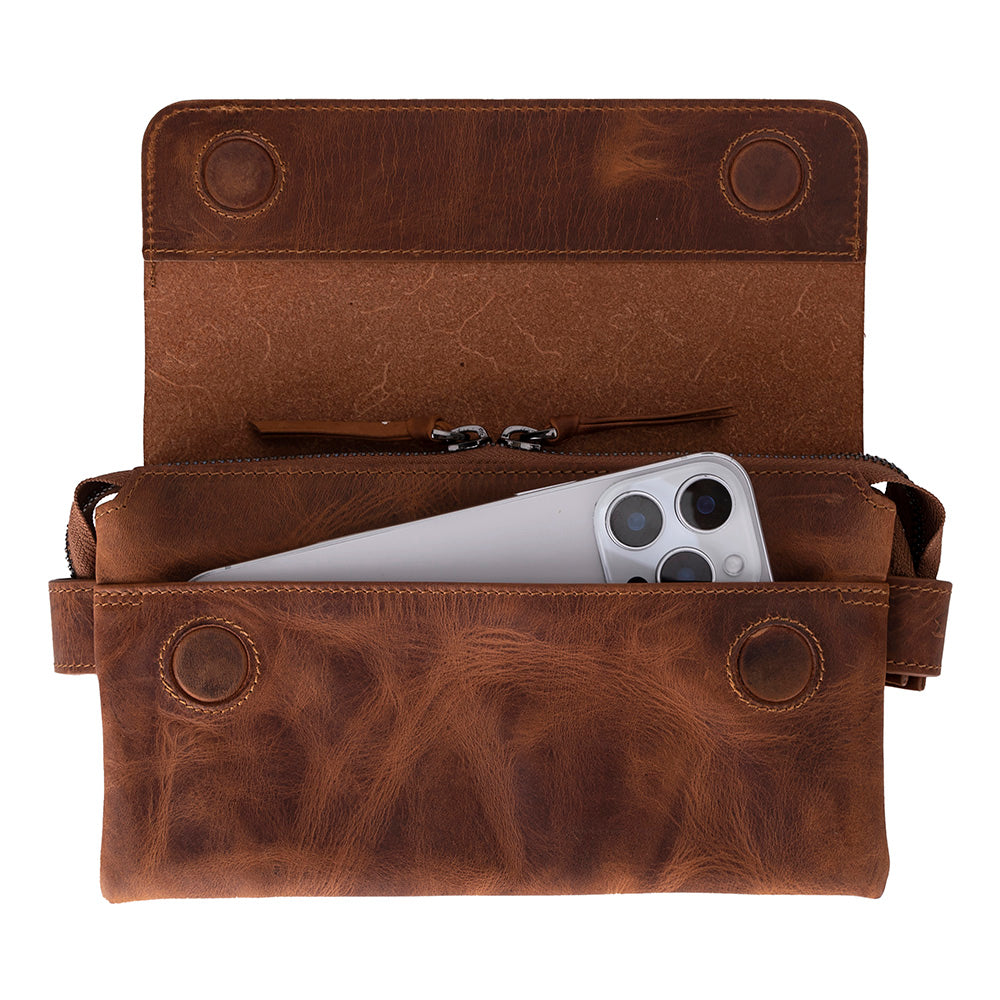 Verona Unisex Handcrafted Wristlet Leather Clutch Bag